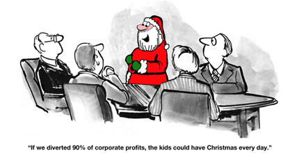 If Santa were an accountant cartoon