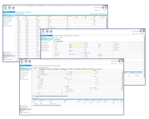 FMIS Equipment Maintenance Screens