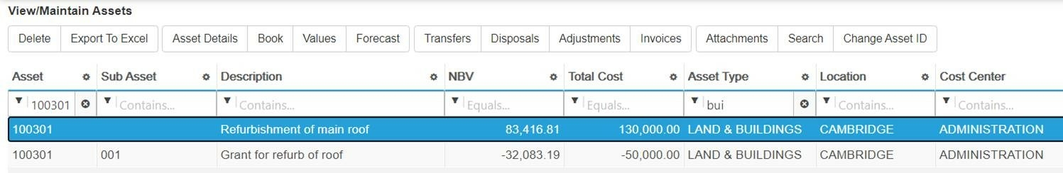 Fixed Asset Coding Structure