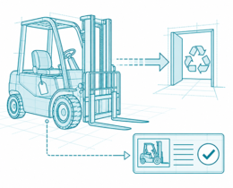 Forklift leaving service while its fixed asset register record is closed